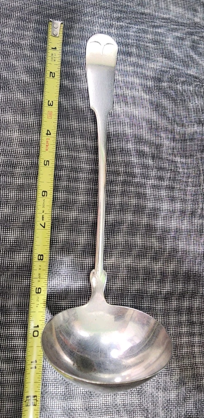1847 ROGERS BROS ANTIQUE c1879- TIPPED SILVERPLATED SOUP LADLE 🍲