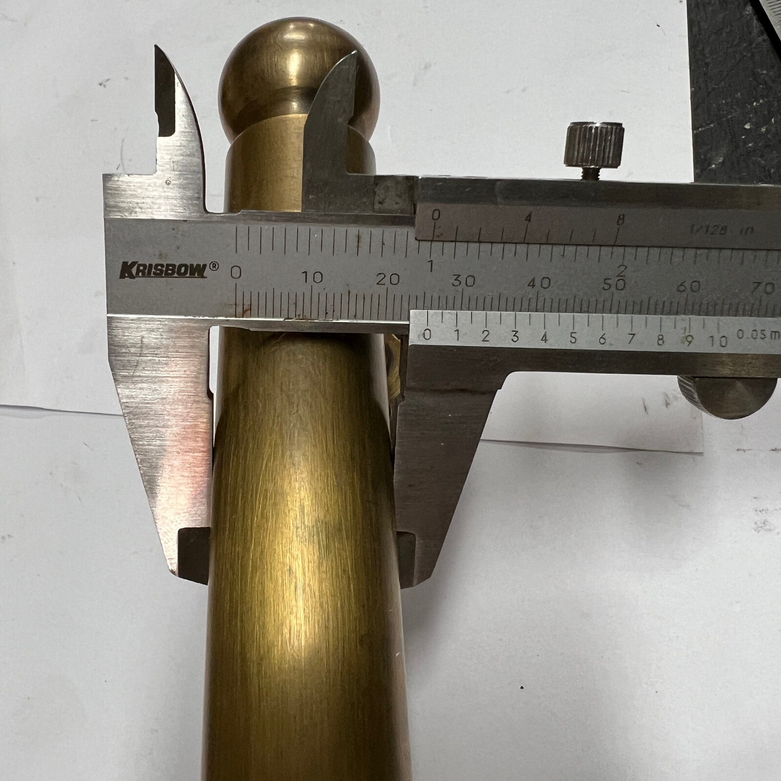 12″ large DOOR handle pull solid SPUN hollow brass RAIL aged old style 30 cm ROD