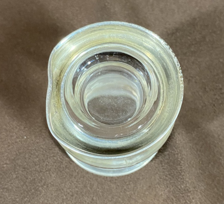Vtg Frank M. Whiting Sterling Silver & Glass Toothpick Holder 3 1/4” *BENT BASE*