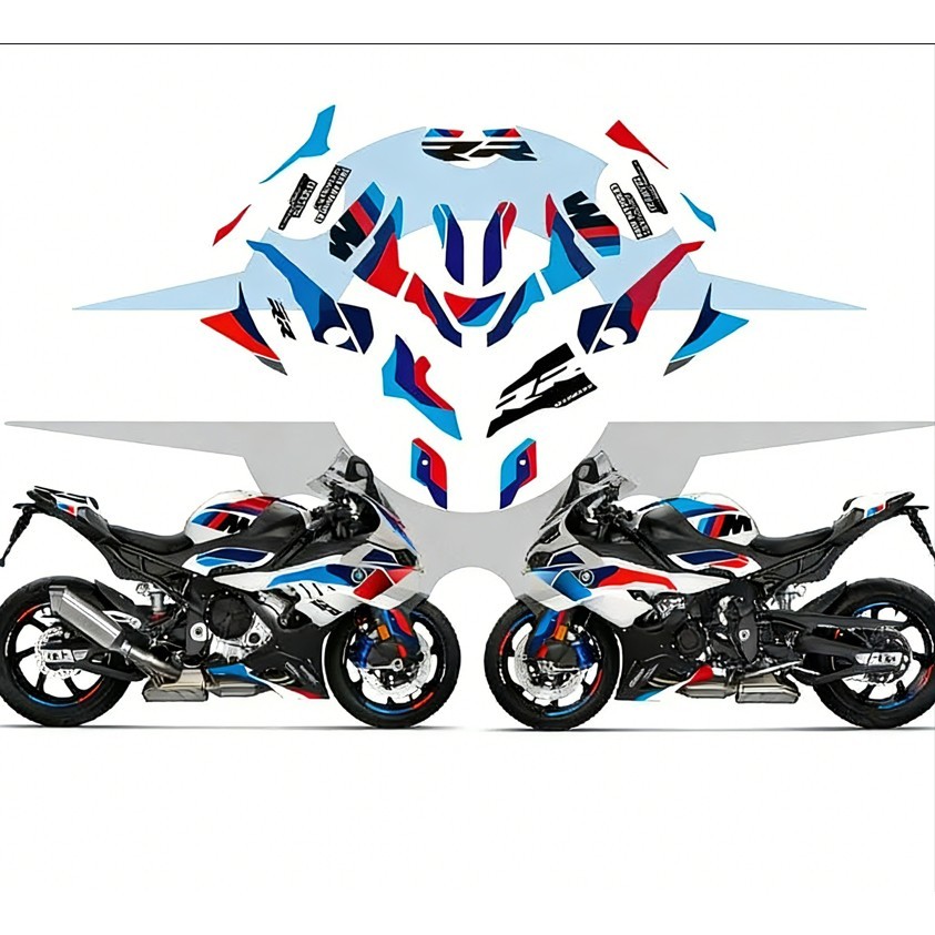 2025 For BMW S1000RR Blue Full Body Decal Motorcycle Exterior Decor Accessories