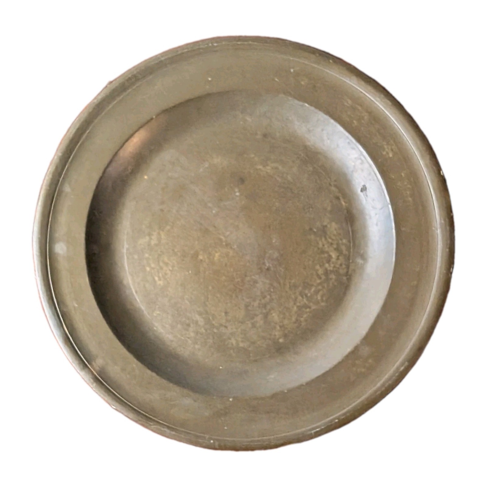 Antique c. 1750 Georgian Pewter Plate by Master Samuel Ellis