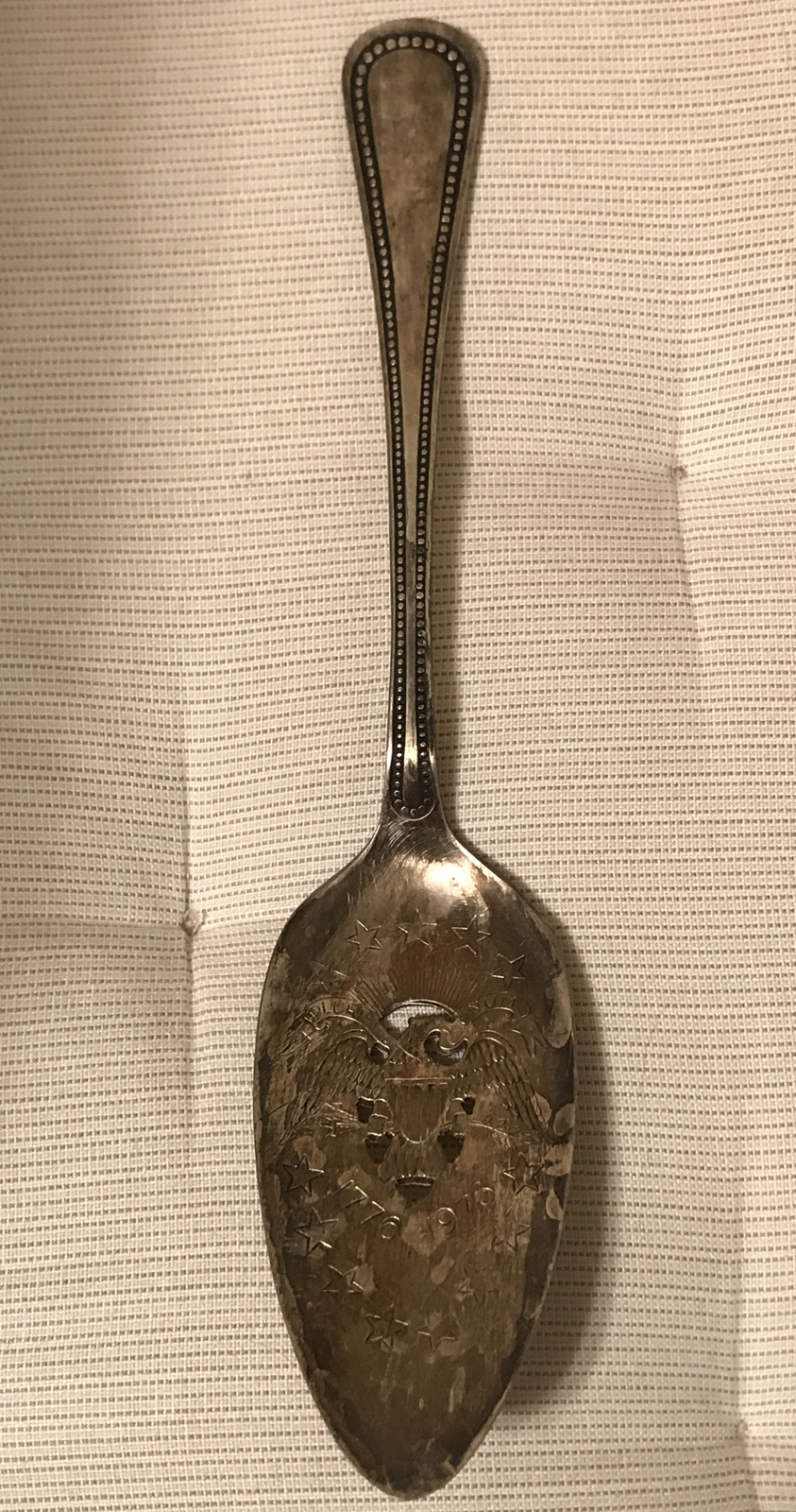 Vintage Silver Plated Cake/ Pie Server USA Community Bicentennial 1776 – 1976