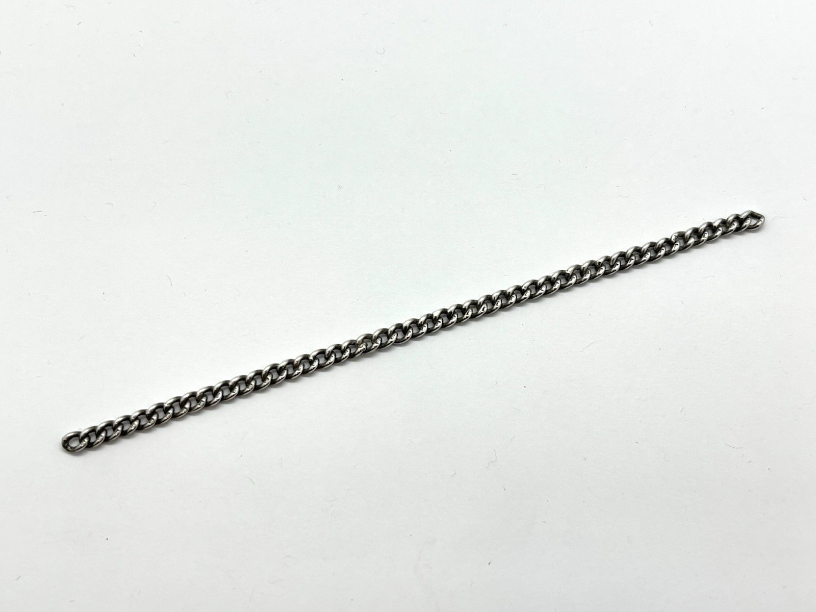 Small Antique Solid Sterling Silver Curb Link Albert Pocket Watch Chain – 15cm