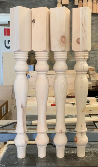 35″inches Solid Knotty pine dining Table Legs