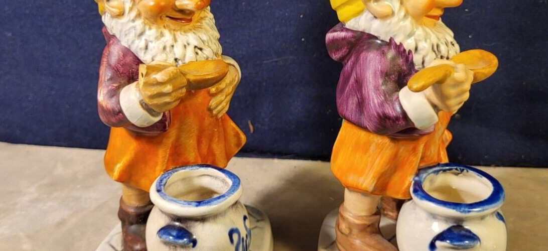 Goebel Two Figurines Gnomes One Marked CoBoy