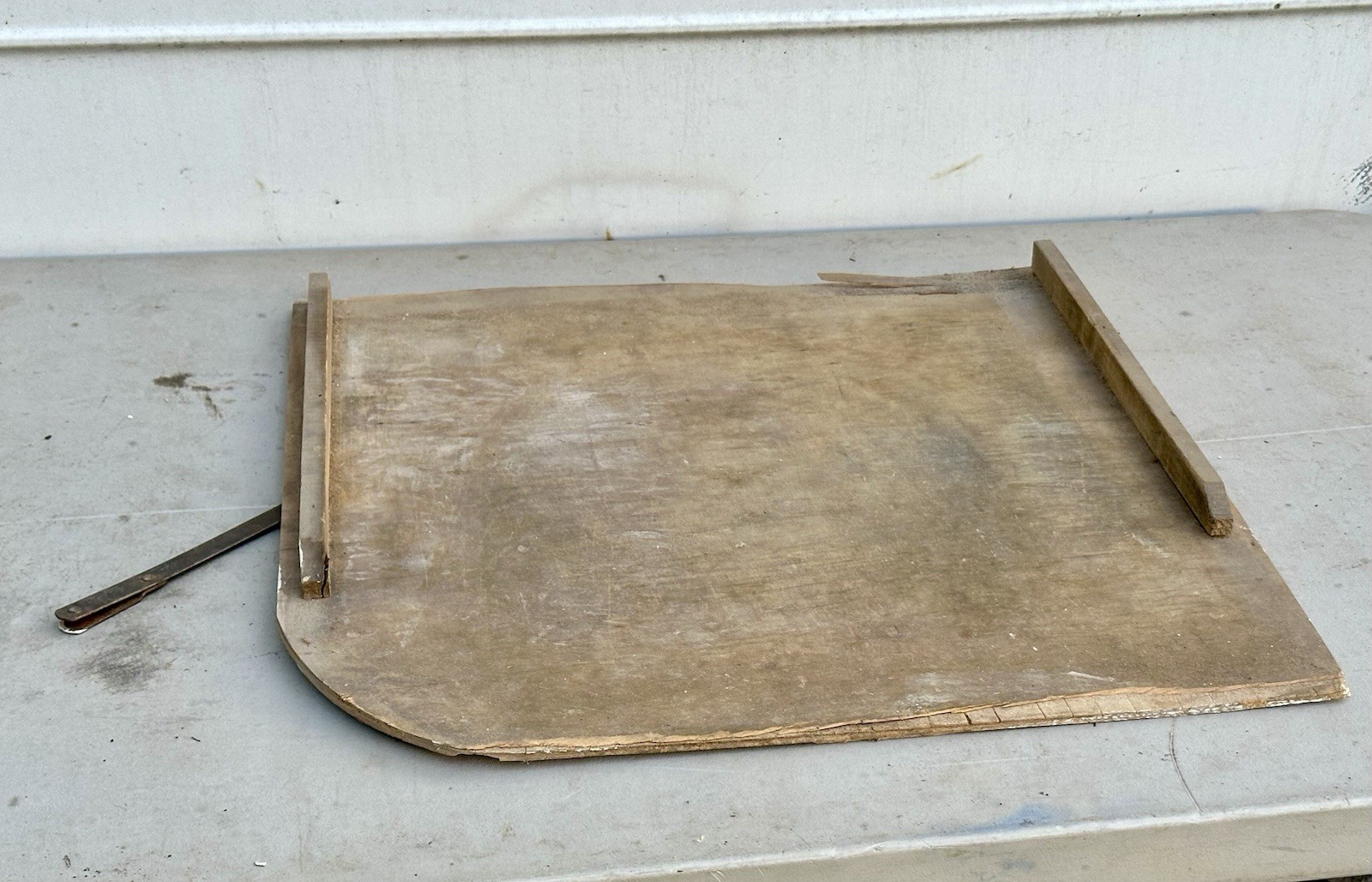 Antique Oak Sellers Cabinet AUTO-SLIDE Base Shelf/Tray hoosier style cupboard