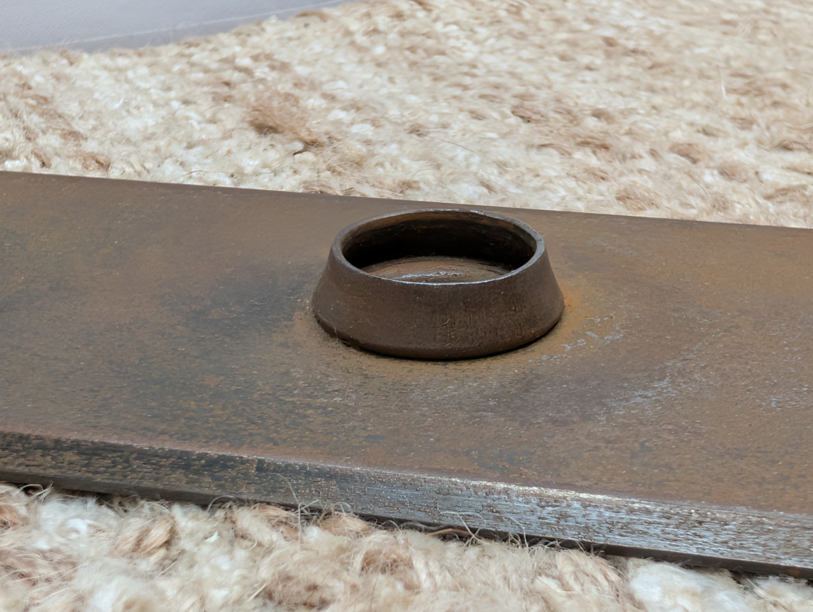 2 3/4″ x 10″ Antique Stamped Steel Door Knob Plate