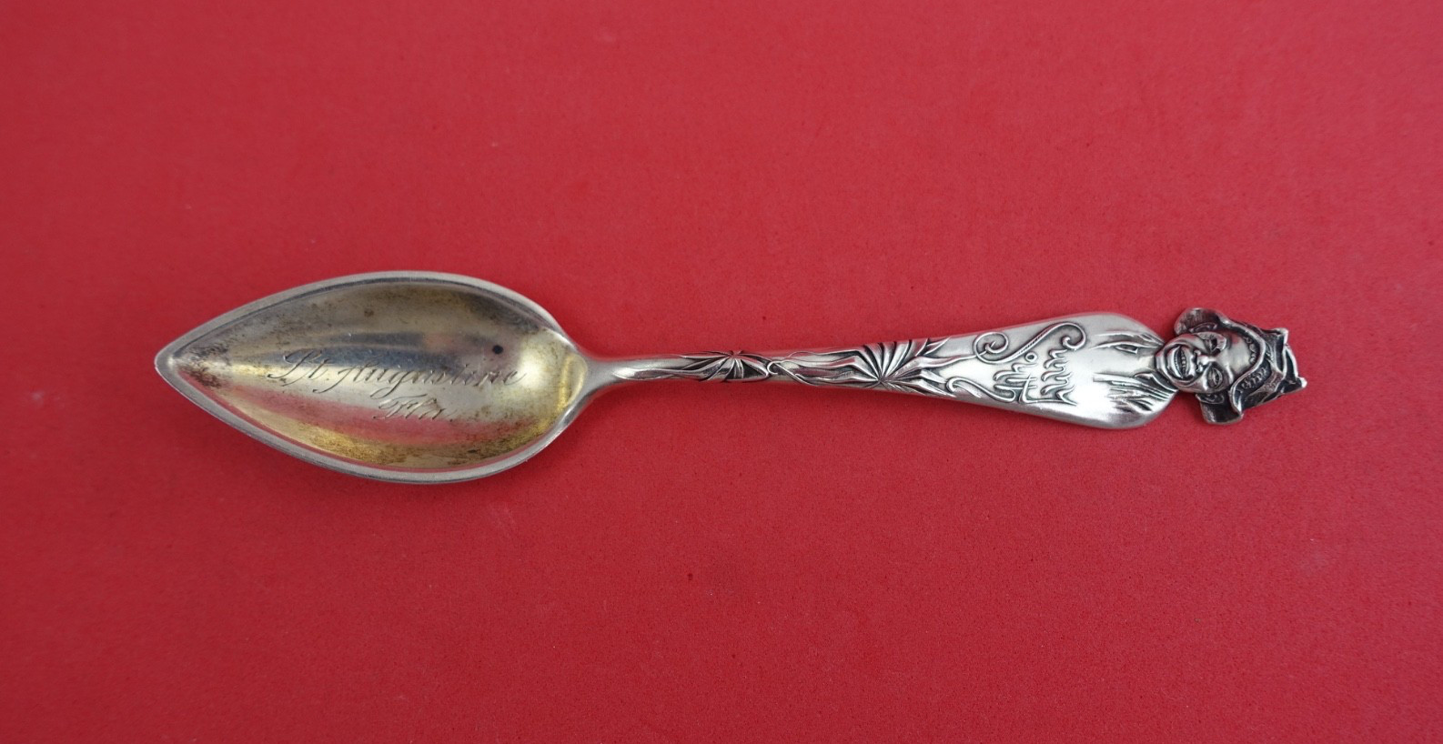 Sunny South by Shiebler Sterling Grapefruit Spoon “St. Augustine Fla” 6 5/8″