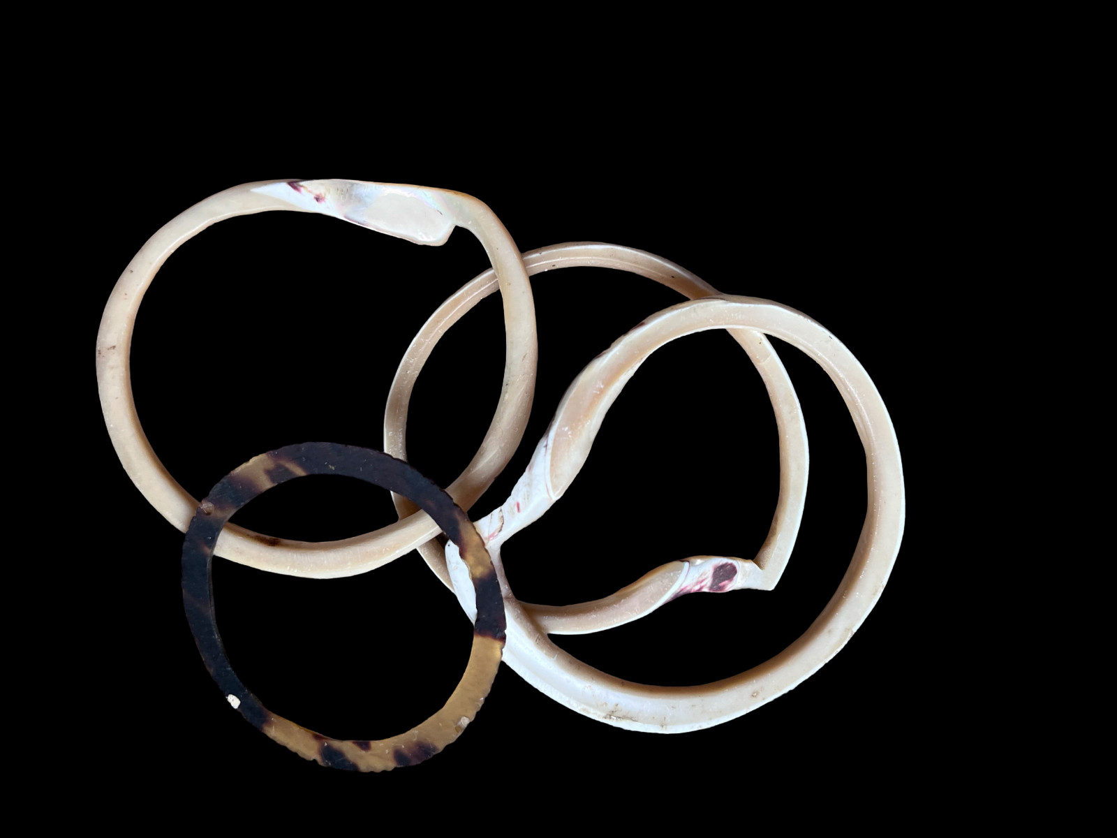 Group of Four Old Tribal Shell Armbands – Massim People Papua New Guinea 1960’s