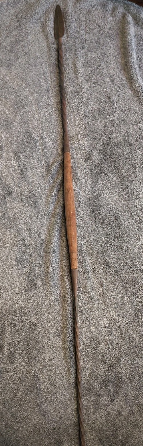 Vintage / Antique Zulu Warrior Hunting Spear, 3 Part, 60.5″ Long