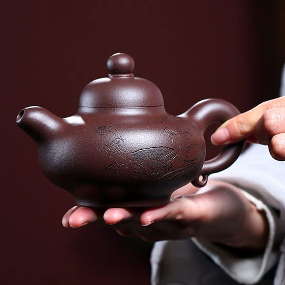 300ml Yixing Purple Clay Teapot Handmade Kung Fu Tea Set Tea Ceremony Kettle