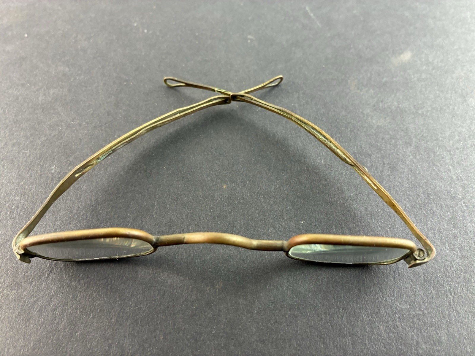 Early Antique Colonial Style Rounded Square EYEGLASSES, 1800s, Costume, Optical