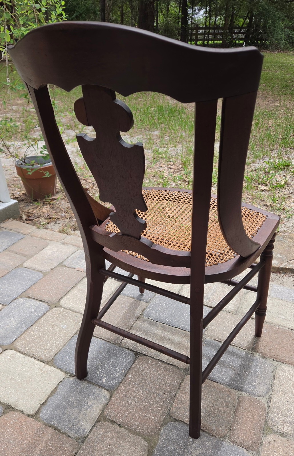 19th Century Antique Victorian Mahogany Cane Seat Chair– Circa 1900–1915