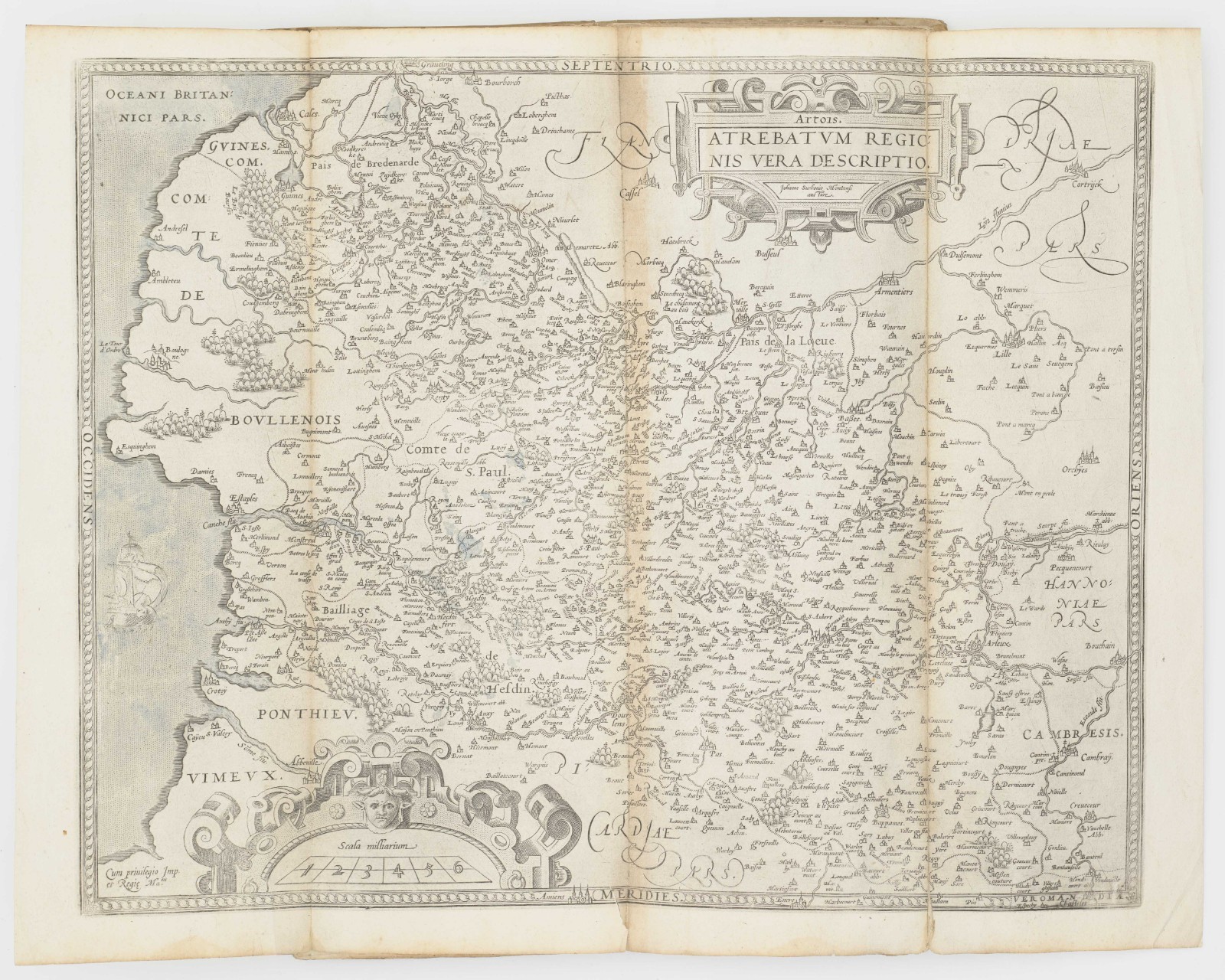 c. 1600 Unique Ortelius & Hogenberg Atlas Factice / Composite Atlas