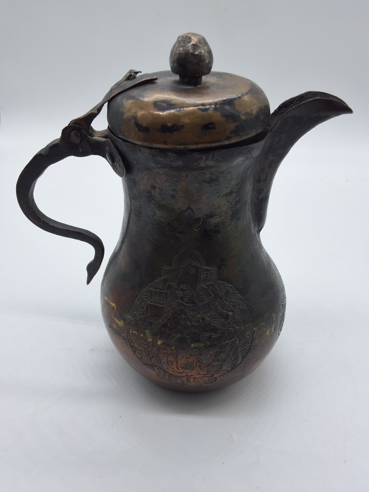 Antique Dallah Arabic Copper Syrup Dispenser Early 1800s