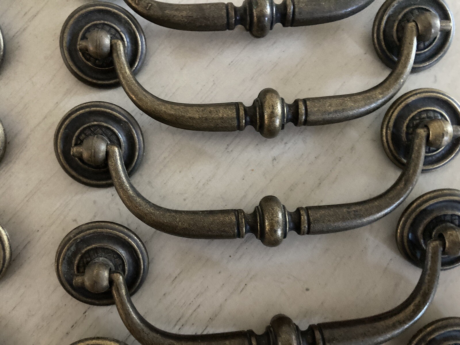 drop handle drawer pulls in antique brass