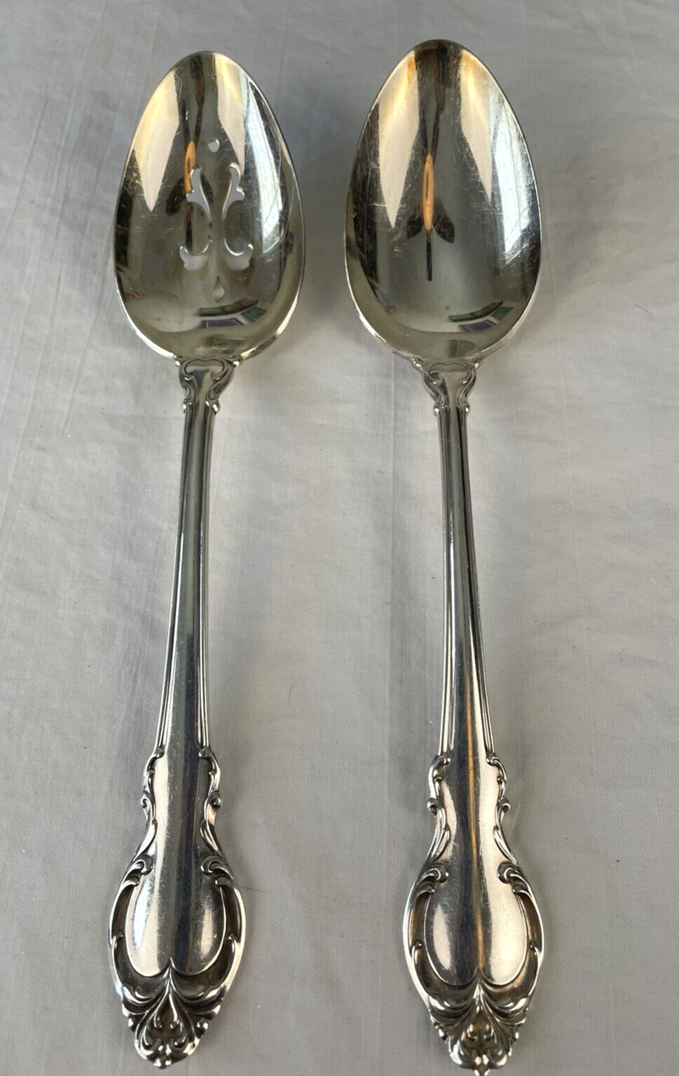 Homes & Edwards Inlaid IS DEEPSILVER Serving Spoon Set Vintage