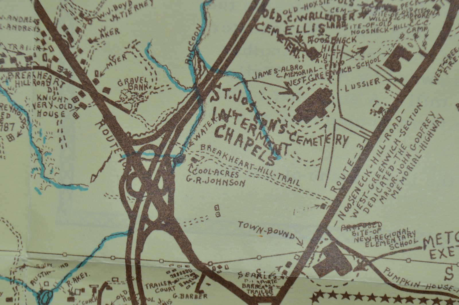 George E Matteson Original Map West Greenwich Rhode Island Cartography 1966