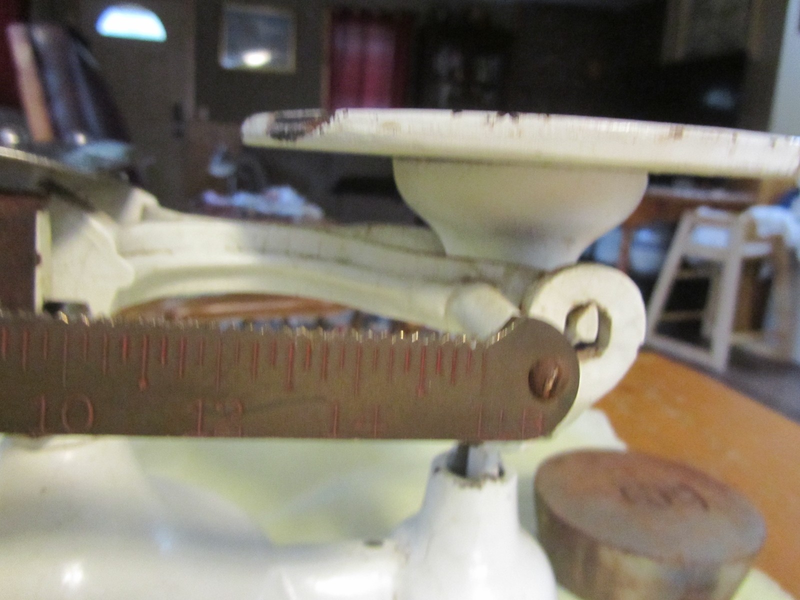 Vintage Antique Penn bakers scale works great brass scale bar 0-16