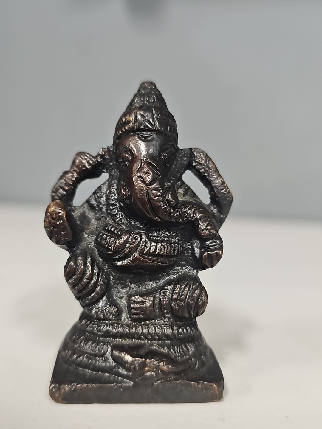 Old Tibet Tibetan Bronze Ganapati Ganesh Lord Ganesha Buddha Statue