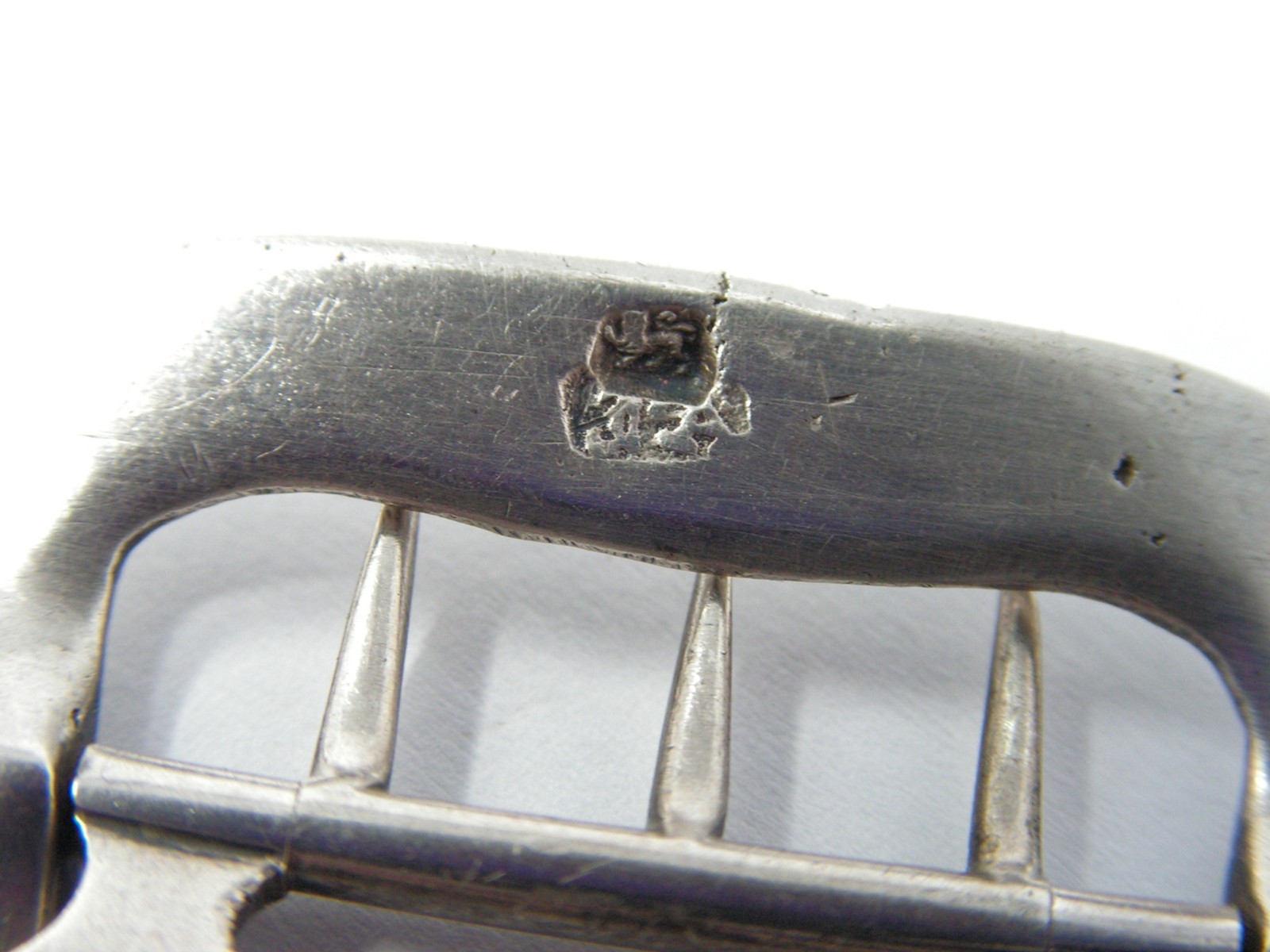 ANTIQUE GEORGIAN GEORGE II SOLID STERLING SILVER STOCK BUCKLE