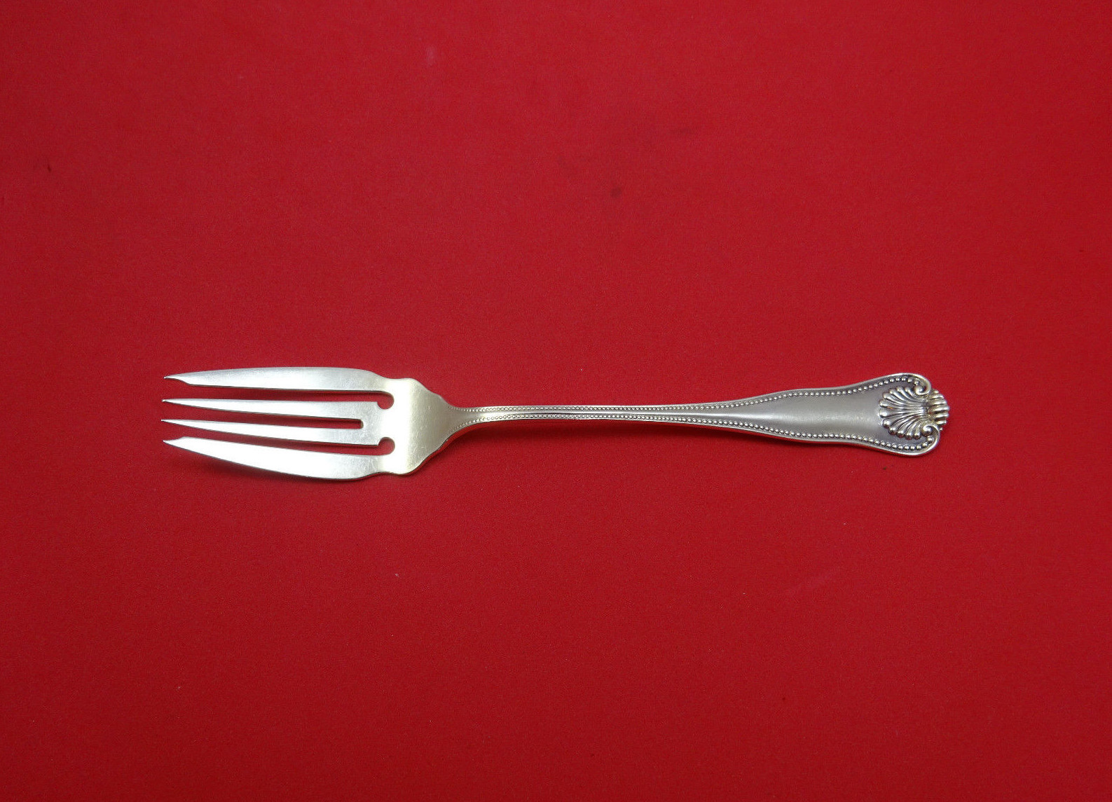 Newport Shell by Frank Smith Sterling Silver Salad Fork w/Fancy Cut Out 6 3/4″