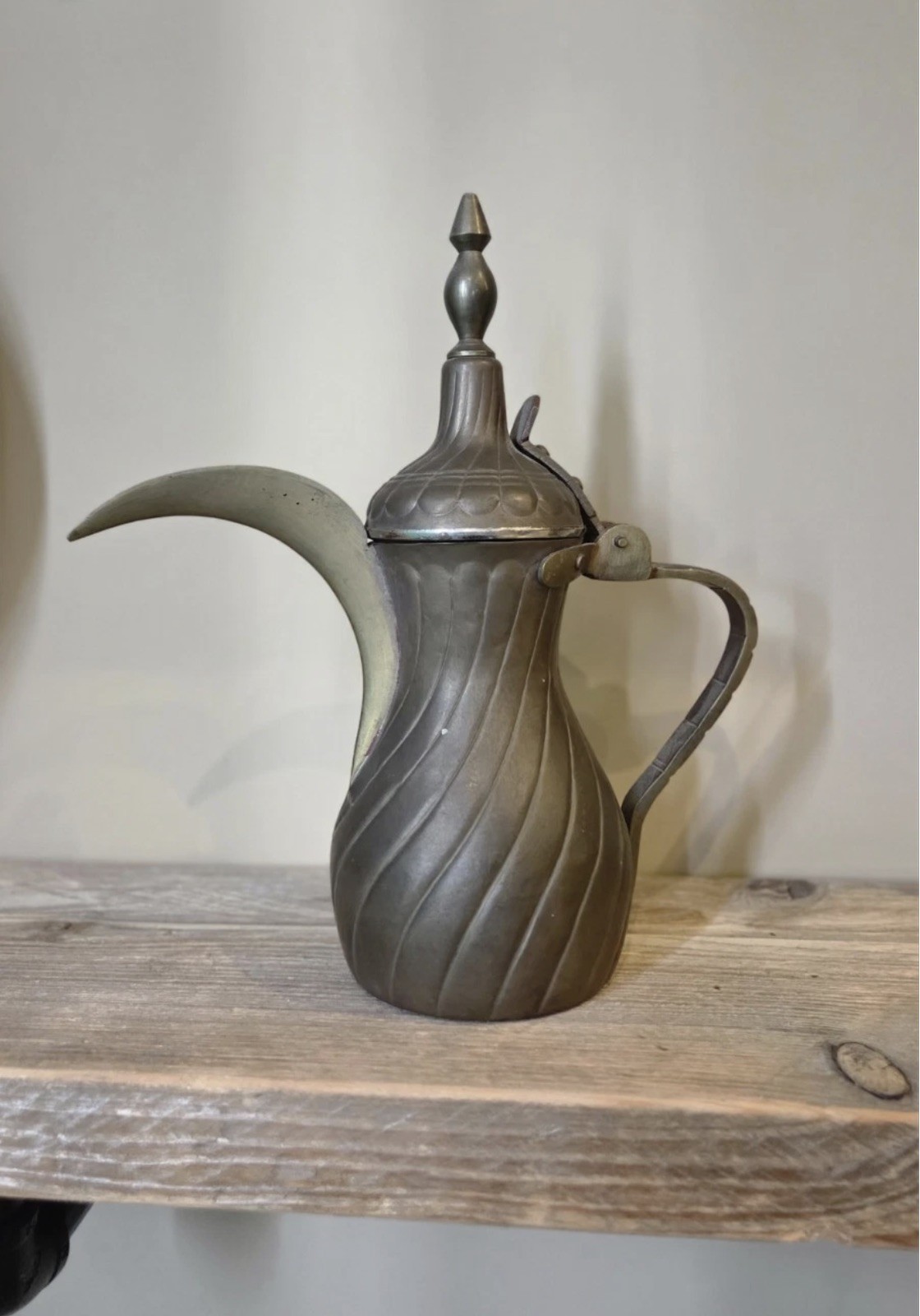 Vintage Brass Arabic Dallah Coffee Pot Bedouin Style