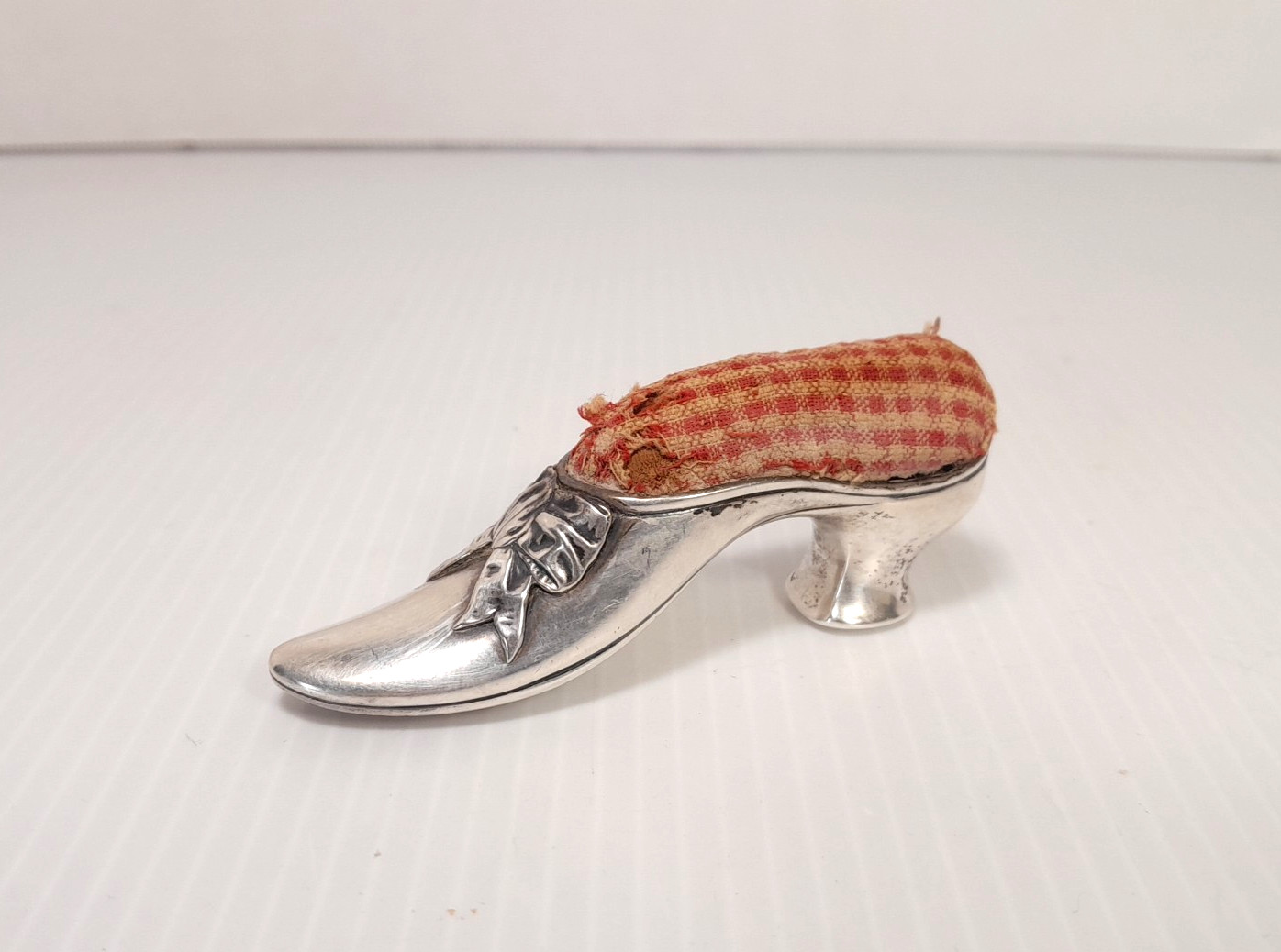 Antique Victorian Gorham Sterling Silver Shoe Pin Cushion Edwardian No Monogram