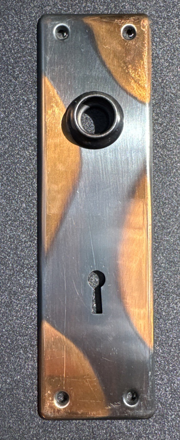 Arts & Crafts Copper Flash Door Plate Backplate 8” X 2-1/4” (80 Available)