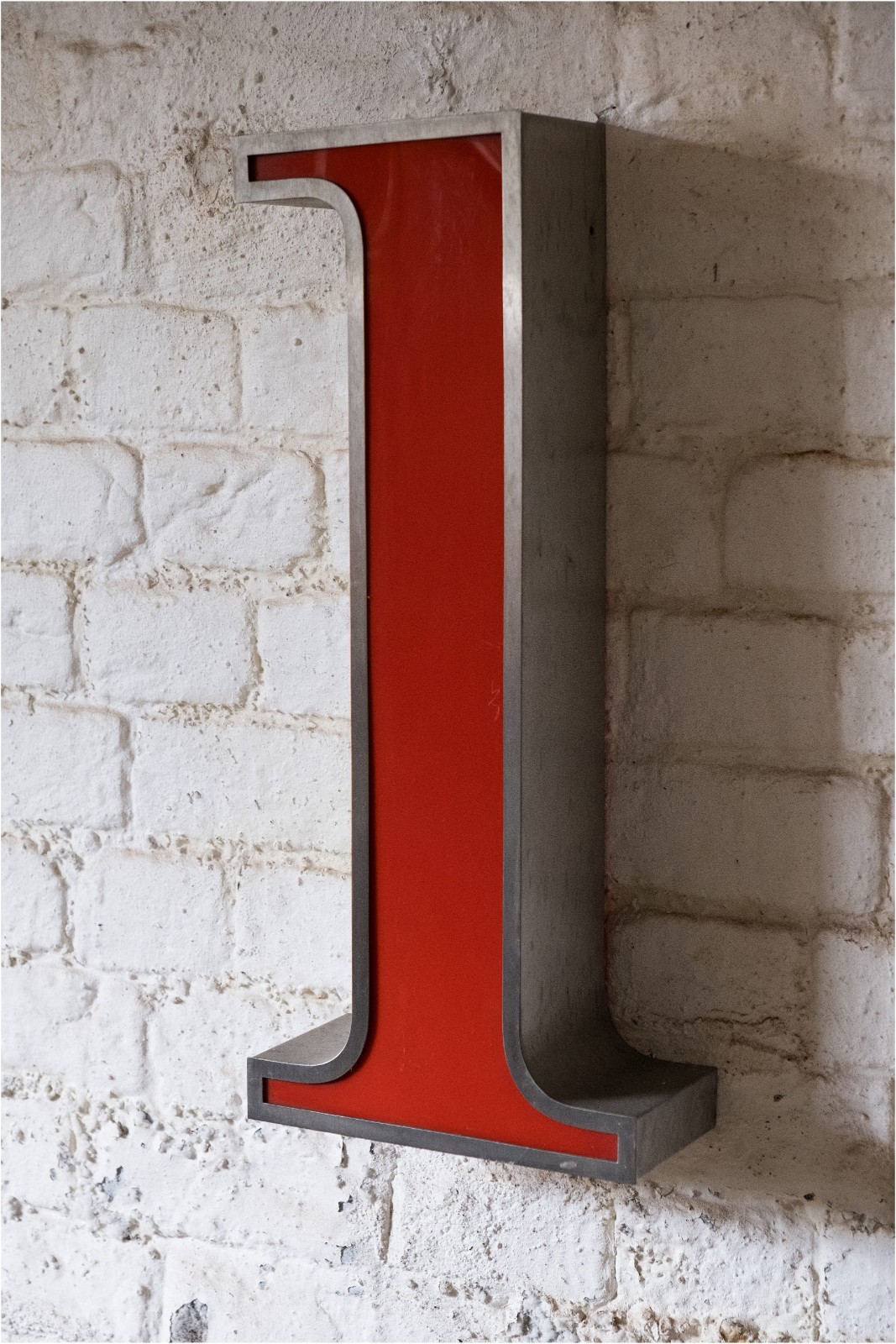 Vintage Metal & Red Perspex Number ’1’ (980)