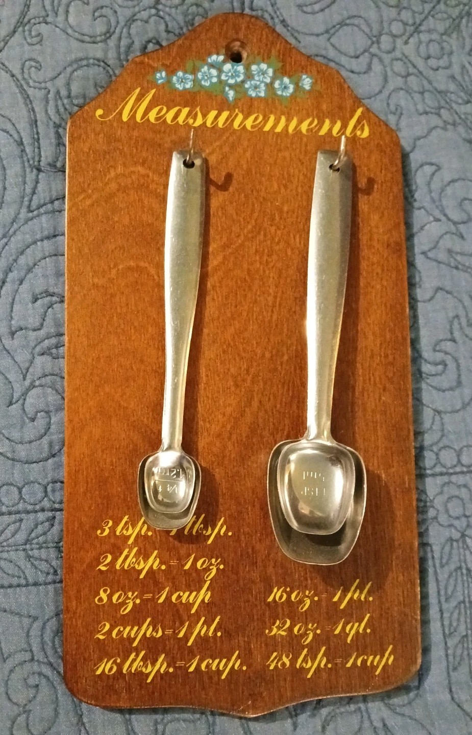 Tablespoon And Teaspoon Holder And Display Board Vintage Kitchen 1960s-1980s