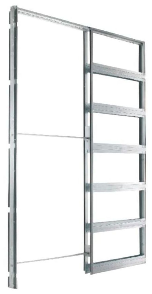 Eclisse EKQ2896 Pocket Door System Steel Frame Kit for 28″ x 96″ – Silver