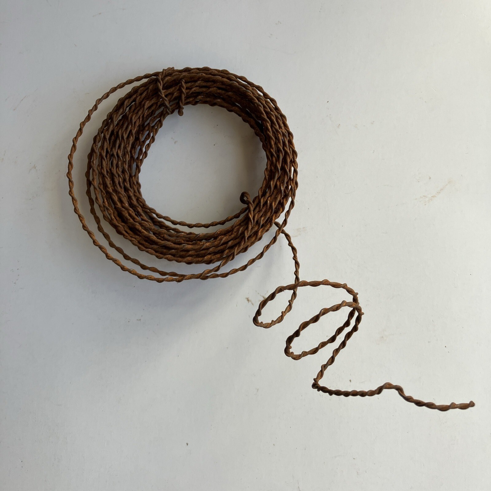 1 Roll Coil Rusty Wire Tin Twisted 20 GA Gauge = 15ft Primitive Craft Supplies