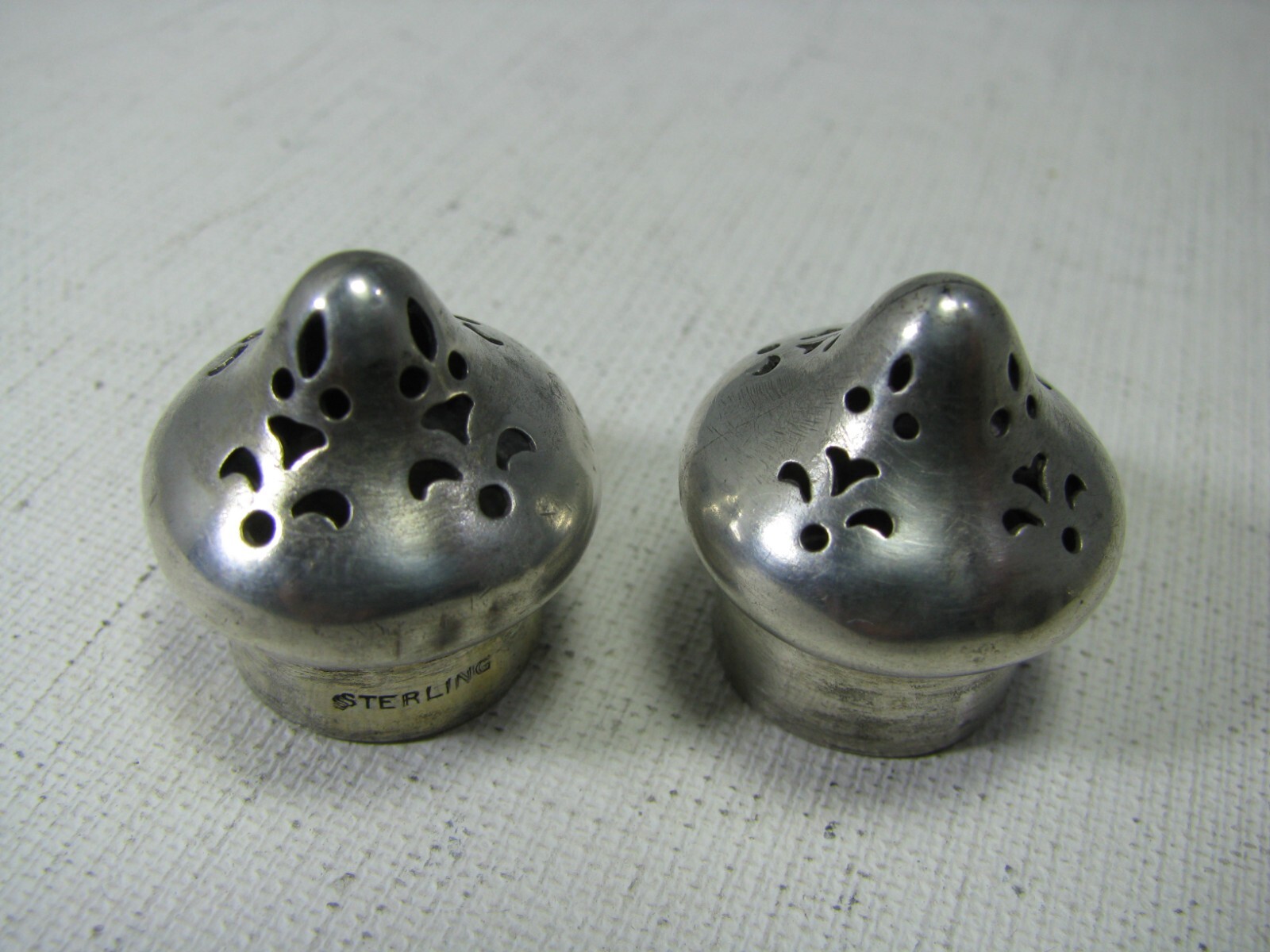 Set of Two Sterling Silver Gorham A8398 Individual Salt & Pepper Shakers