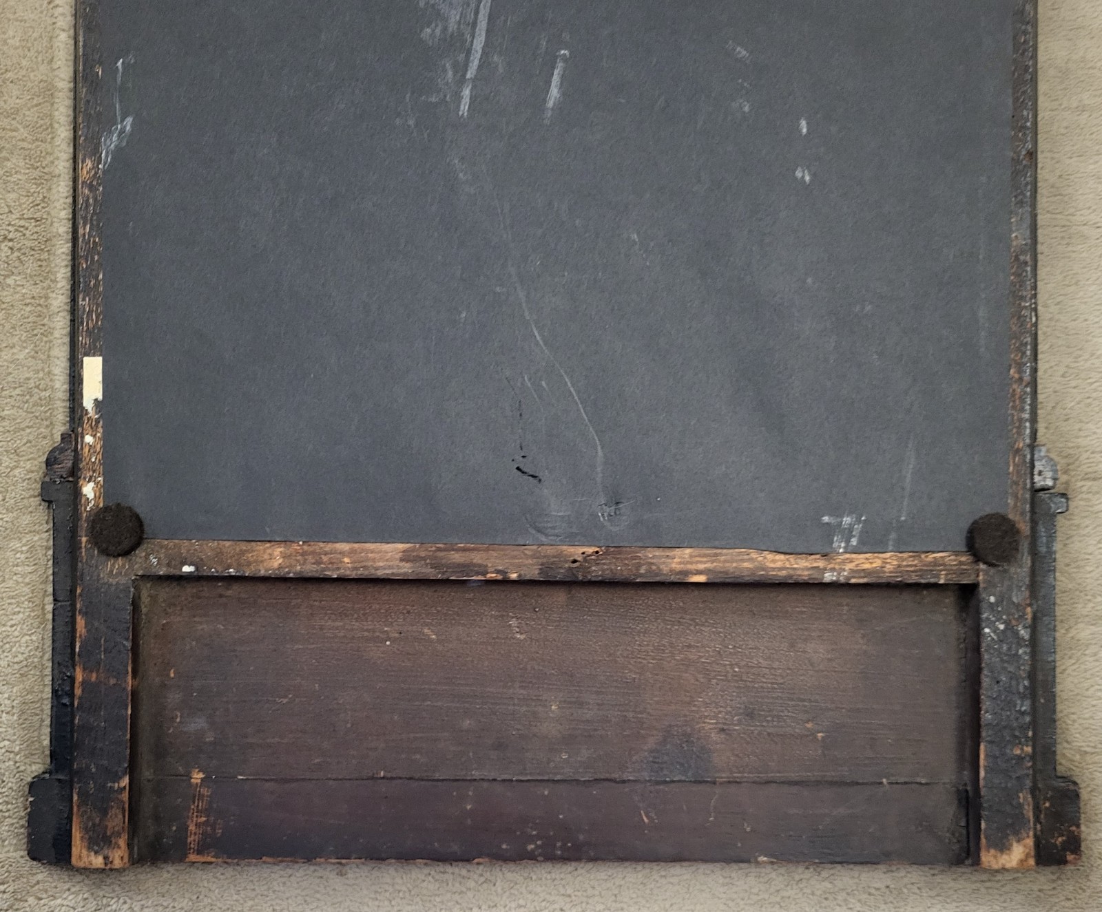 Antique GERMAN Austrian 20th C Vertical Ebony Column BIEDERMEIER Wall MIRROR