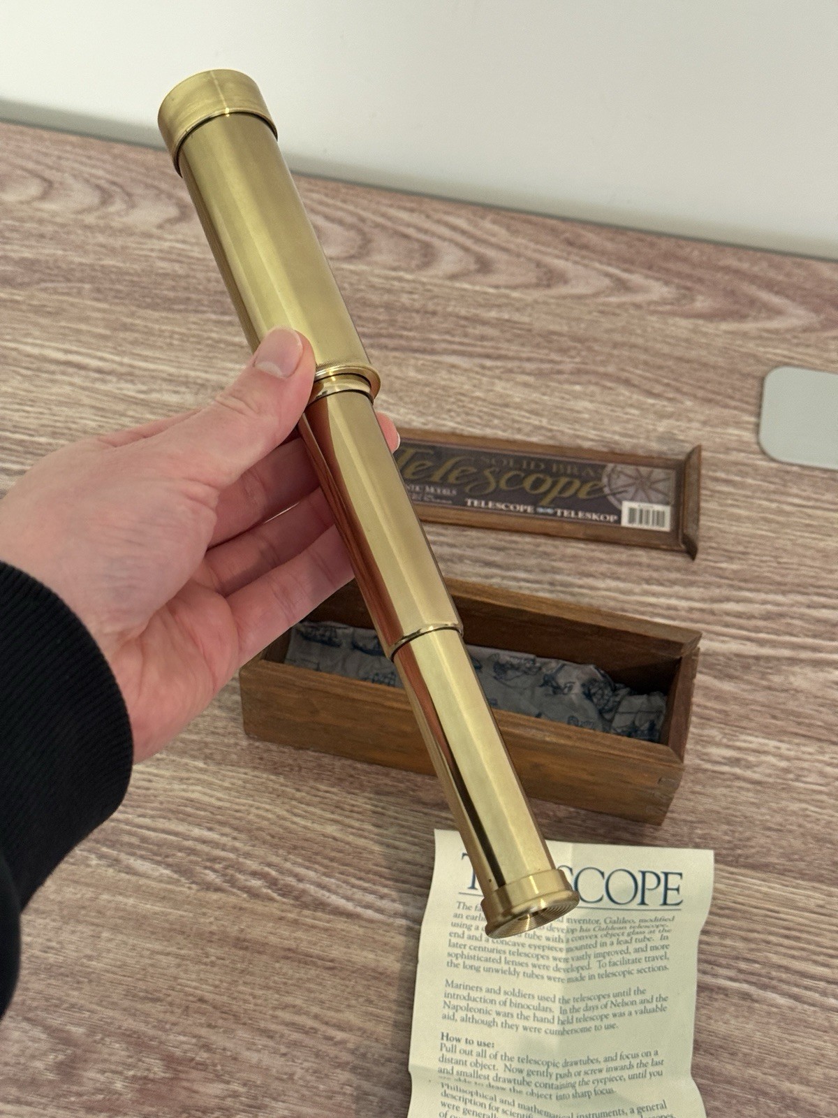 Authentic Models Solid Brass Telescope KA009 25x30mm – Made in Japan – READ