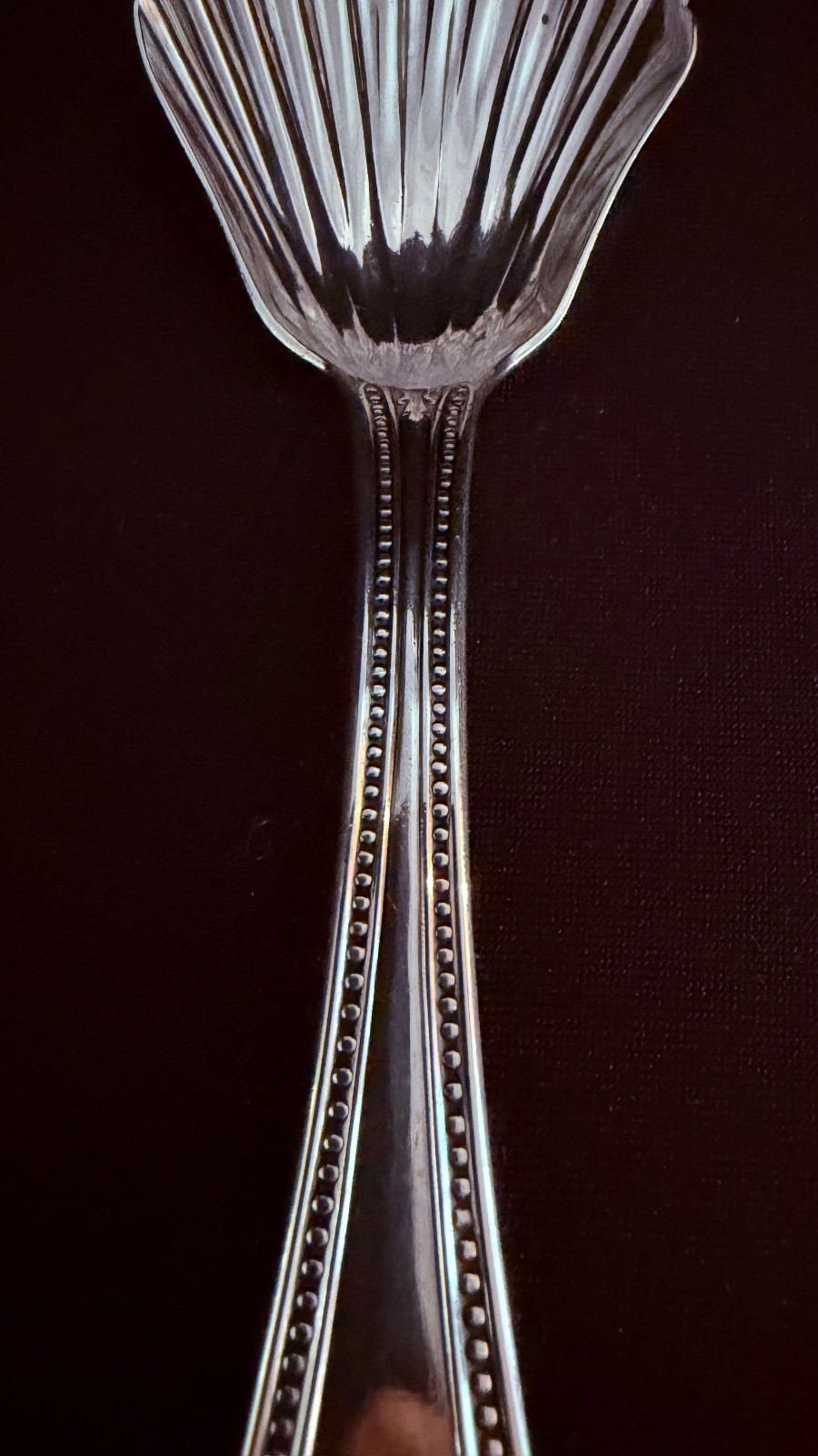 1830’s American Coin Silver Sugar Spoon by R & W. Wilson of Philadelphia