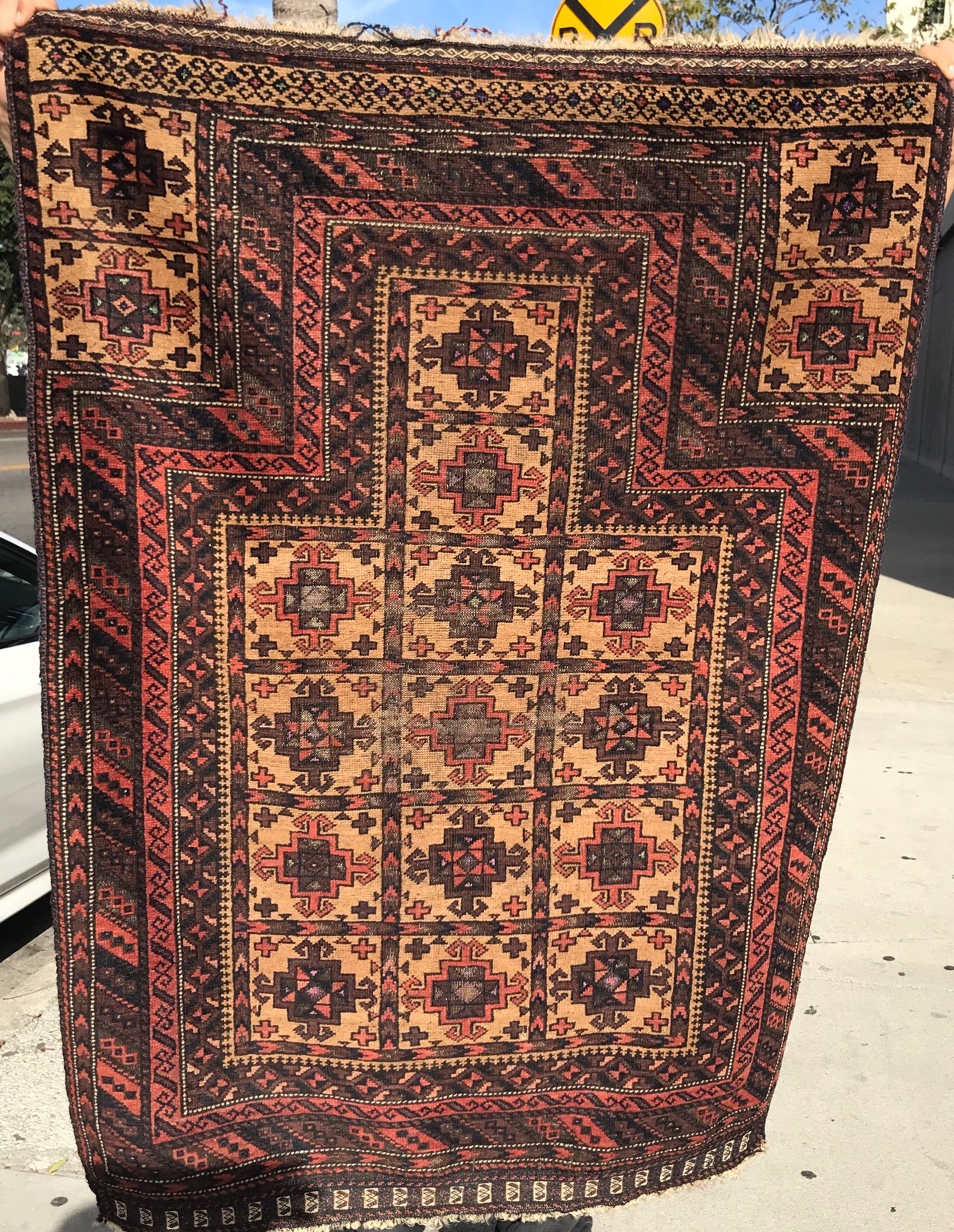 AN ABSOLUTE BEAUTY ON PRAYER BALUCHSTAN TRIBAL RUG