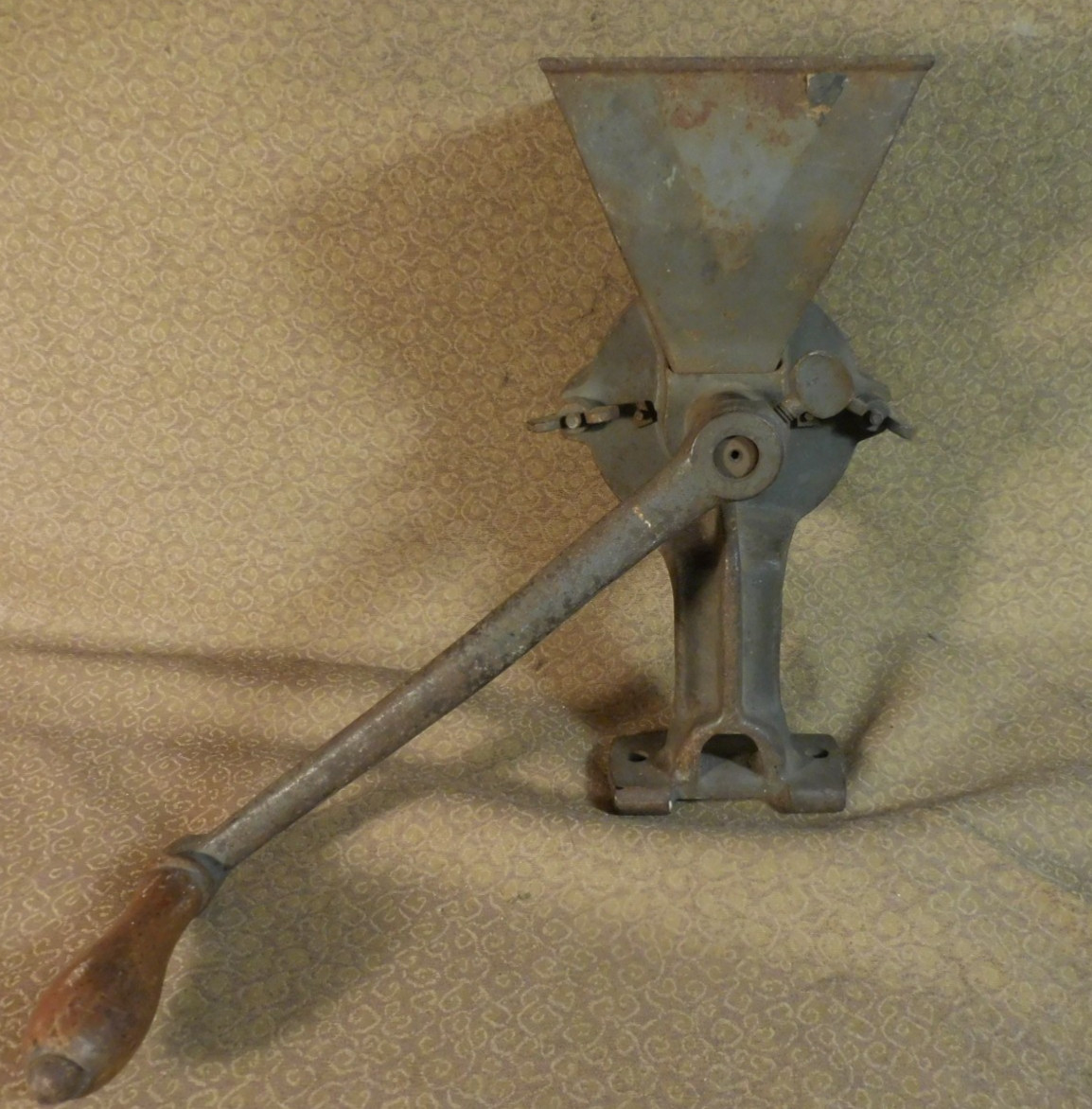 Antique Primitive Cast Iron Arcade No. 1 Hand Crank GRIST MILL Original