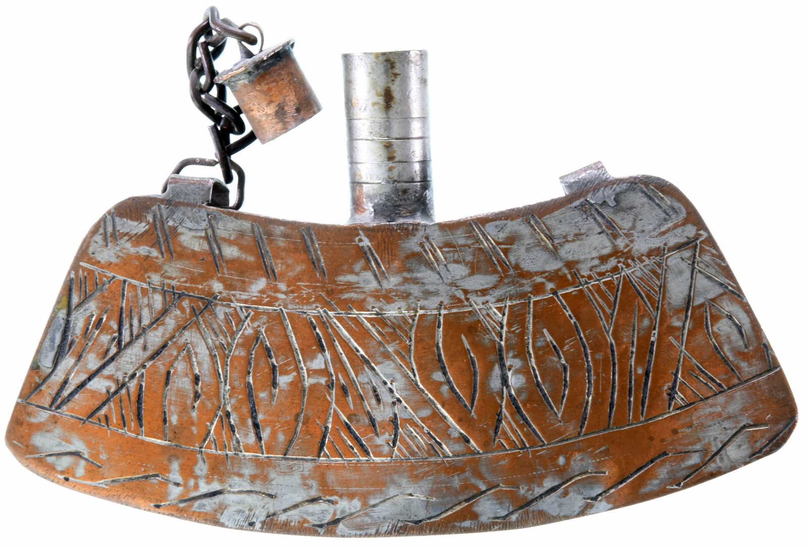 19th CENTURY MIDDLE EASTERN/KUWAIT POWDER FLASK #10082