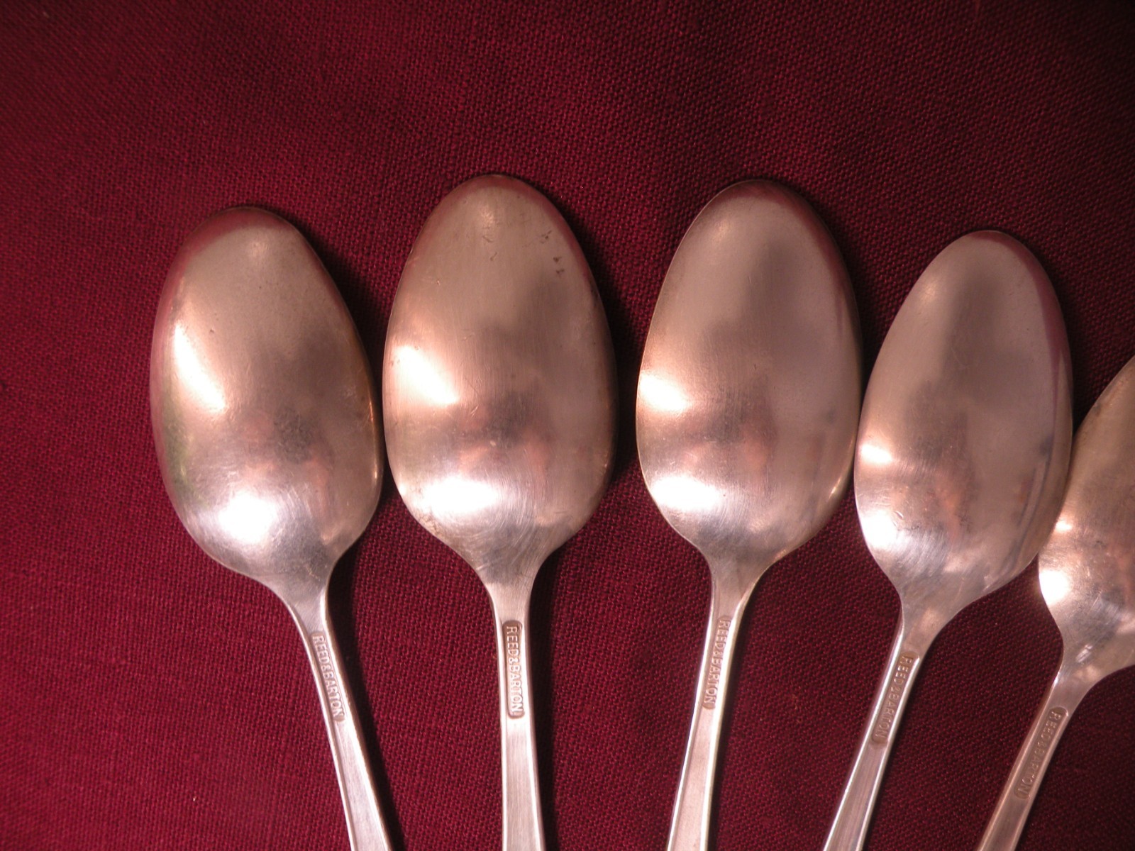 Set Of 6 Reed & Barton COLONY Teaspoons Silverplate Flatware 6 1/8″