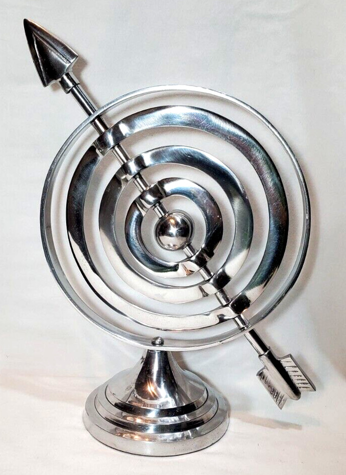Vintage Reproduction Antique World Armillaries Globe Four Rings 13.6 Long