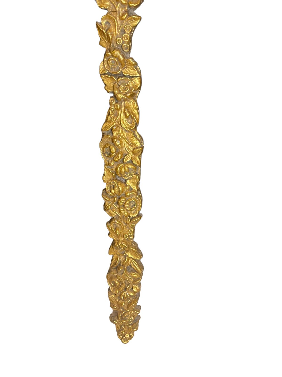 ANTIQUE FRENCH GILT BRONZE PEDIMENT SALVAGE ORNAMENT LATE 19th CENTURY 33 1/2”