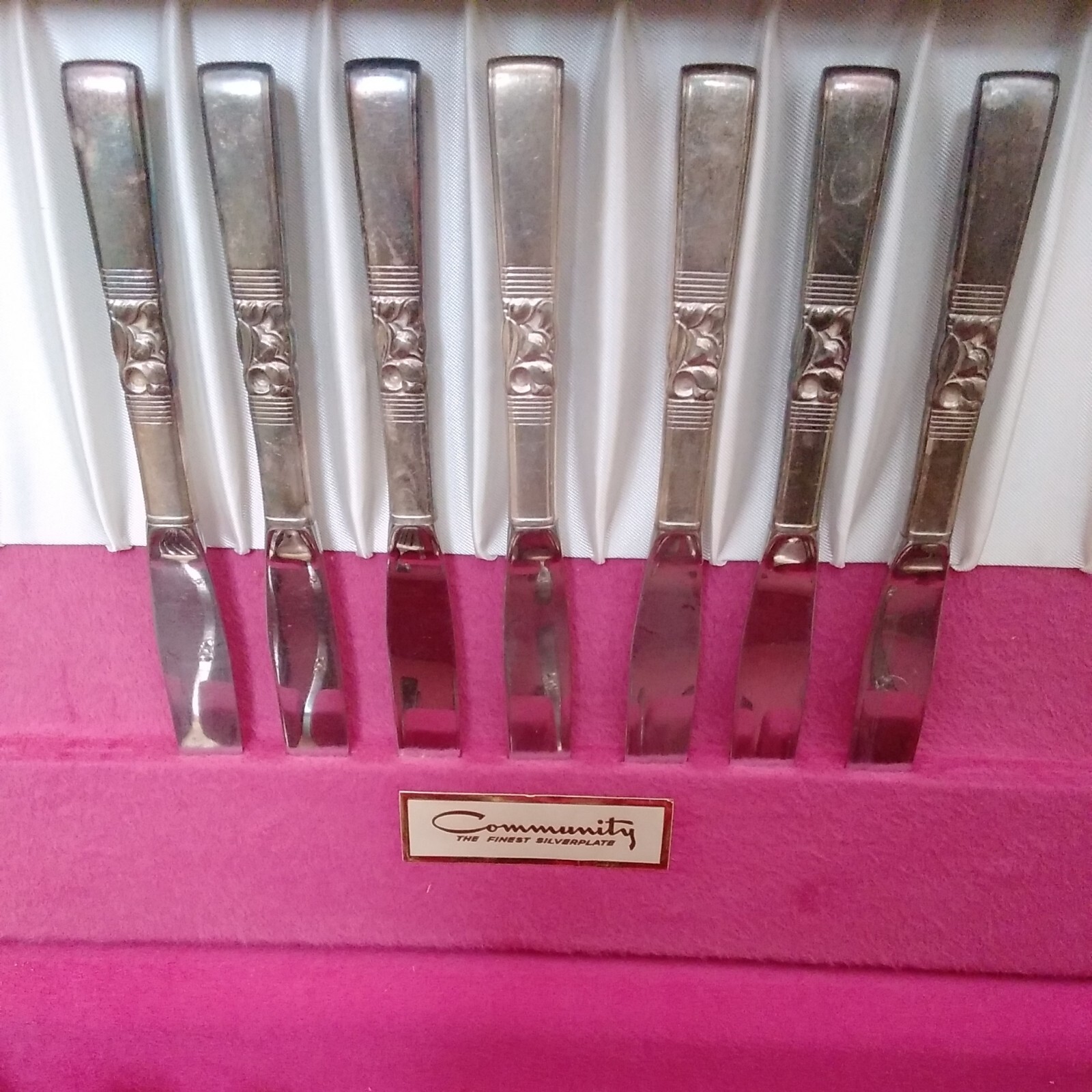 Vintage Oneida Community Silverware set, 48 pieces with storage box