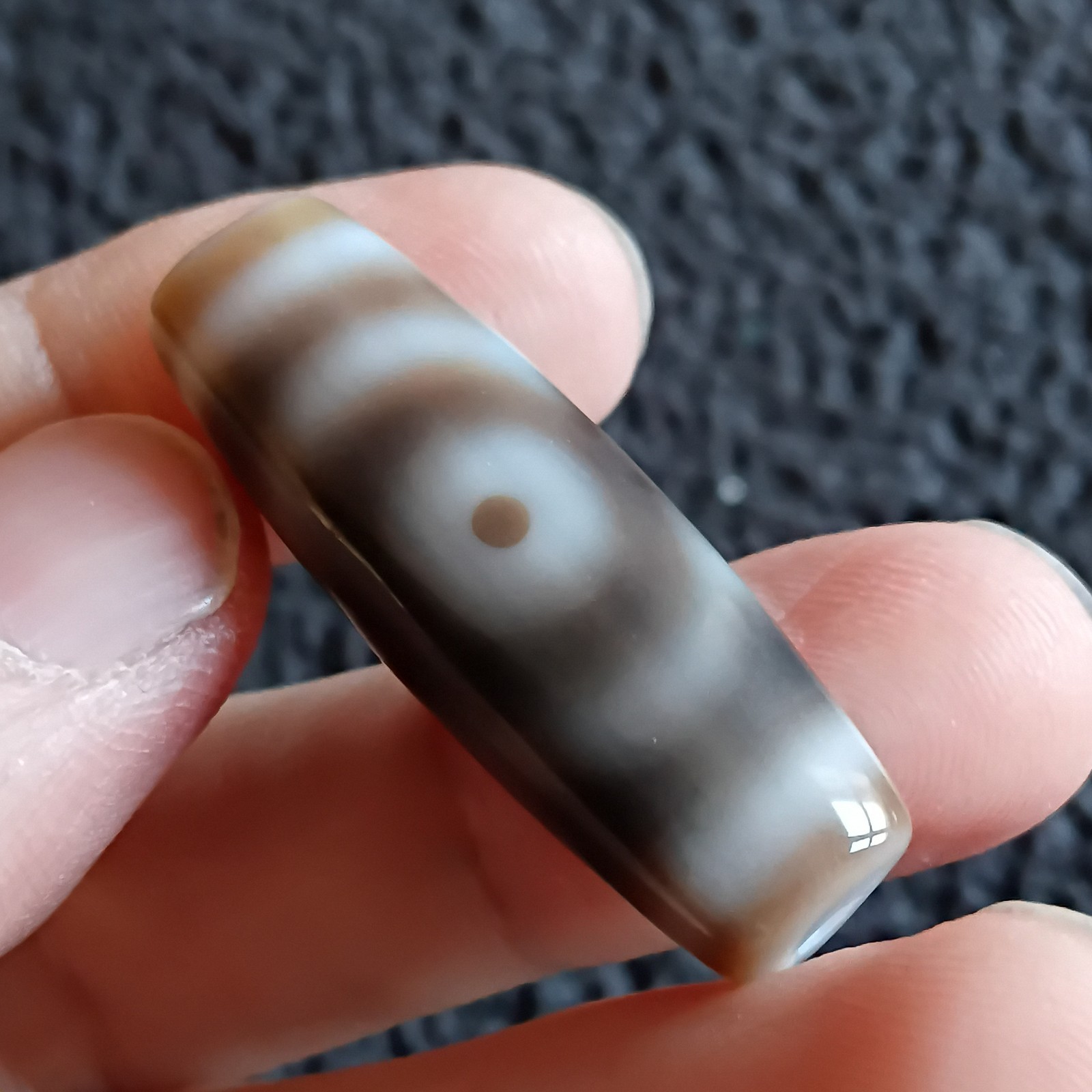 Tibetan Agate Pre 1800s 3 Eye Dzi Bead