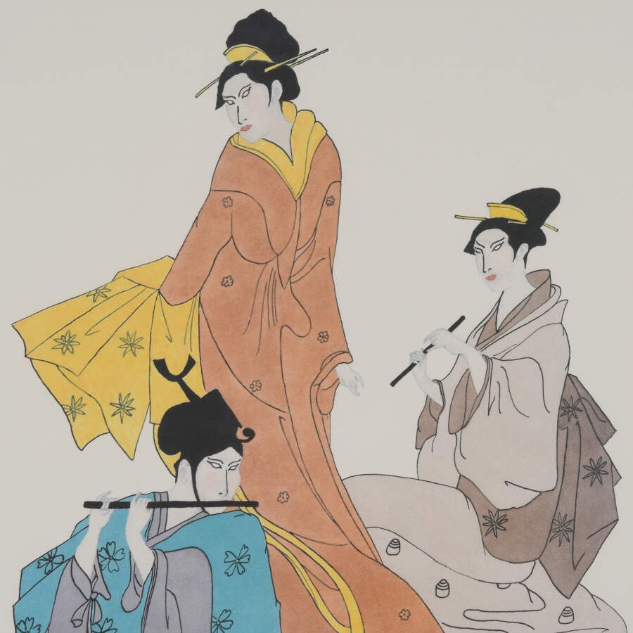 Framed Moran “Oriental Musicians” Pencil Signed Lithograph