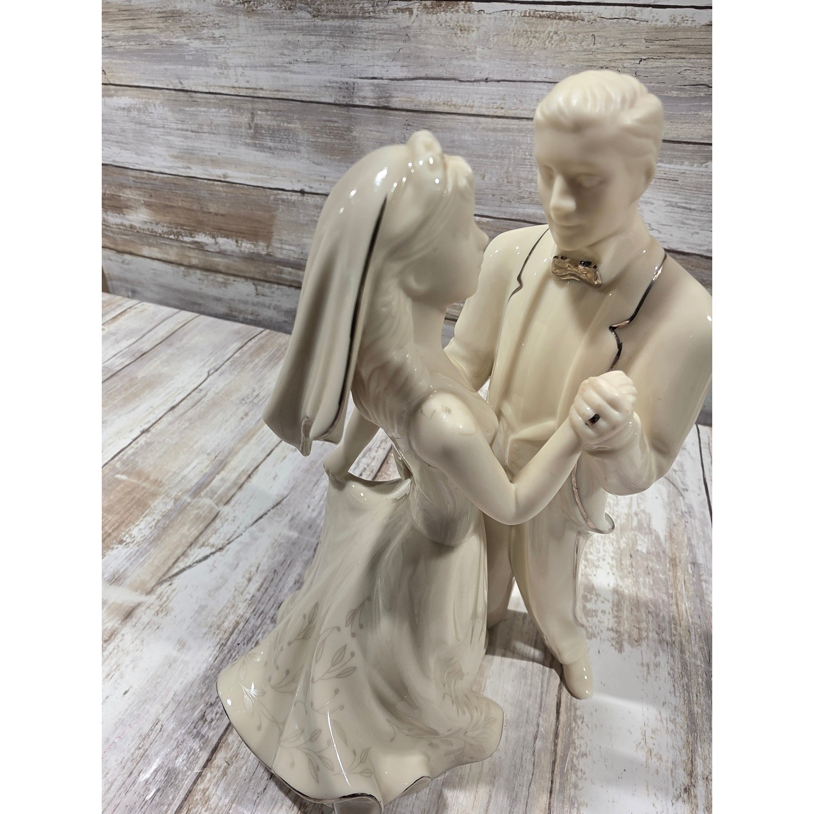 Lenox First Dance Wedding Promises Collection Ivory Platinum Bride Groom