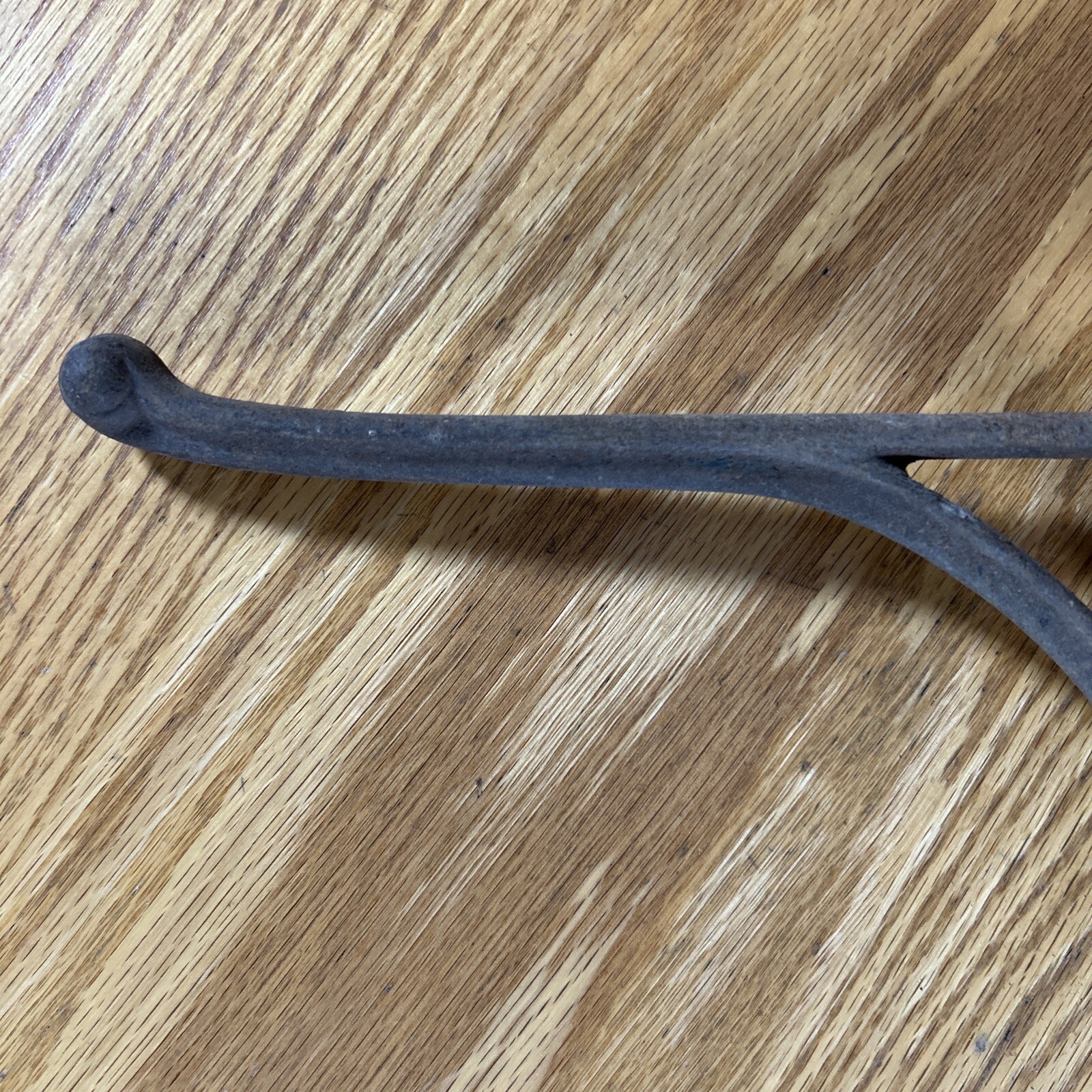 Antique Iron Coat Hook Wall Bracket Hat Rack Welded Cast Rustic Farm Cabin Decor