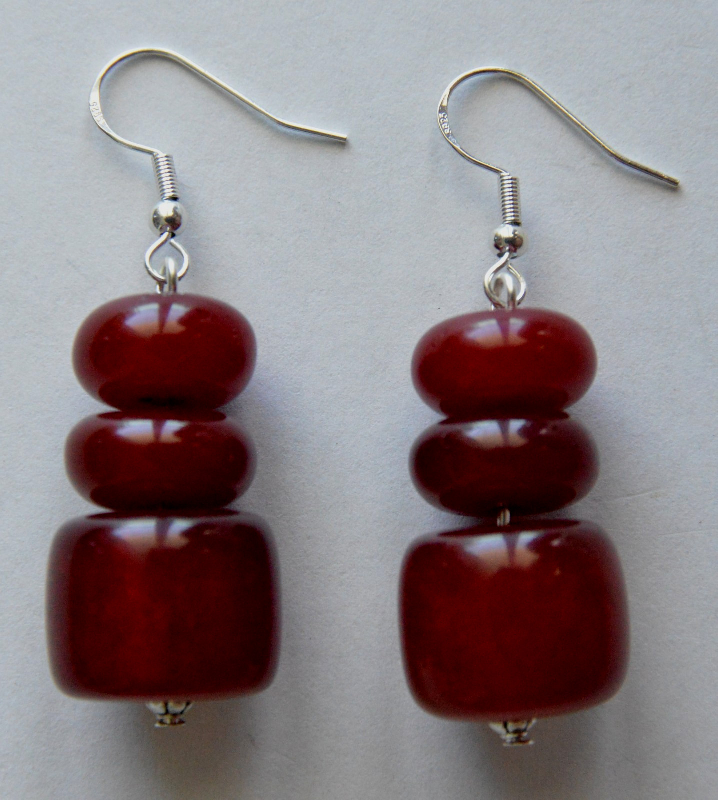 ✅RUSSIAN SOVIET EARRINGS BAKELITE BALTIC CHERRY AMBER SILVER HOOK NECKLACE WATCH
