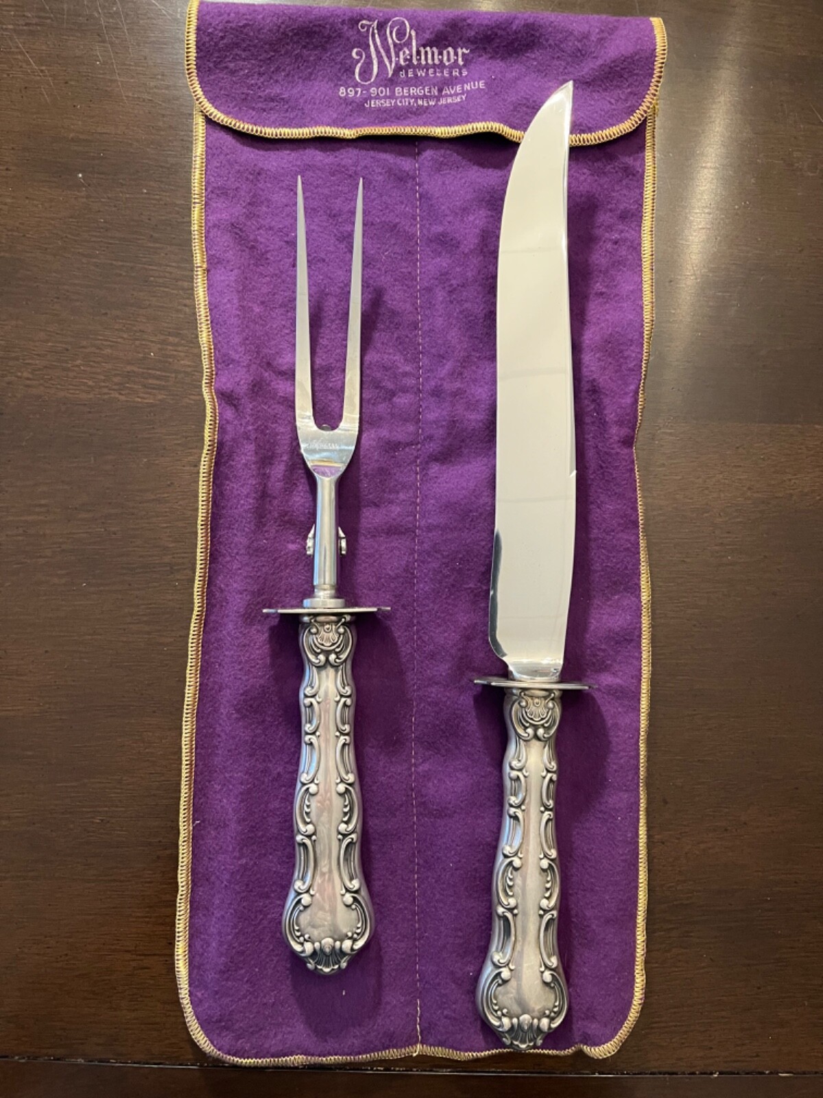 Strasbourg by Gorham Sterling Silver Roast Carving Set 2-Piece, Vintage NEW